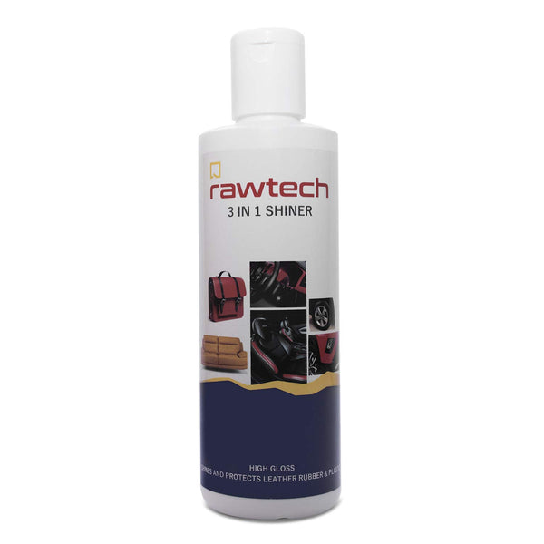 Rawtech 3 In 1 - Dashboard, Tyre & Leather Seats Shine (250ml)