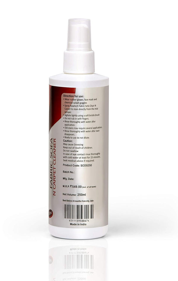 Rawtech Fabric Sofa and Carpet Cleaner For Home and Office (250 ml)